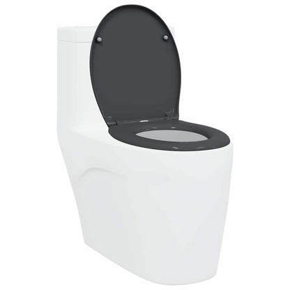 Toilet Seat Anthracite 47 x 37 x 4 cm Duroplast