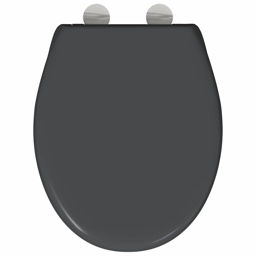 Toilet Seat Anthracite 47 x 37 x 4 cm Duroplast