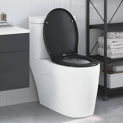 Toilet Seat Black 47 x 37 x 4 cm Duroplast