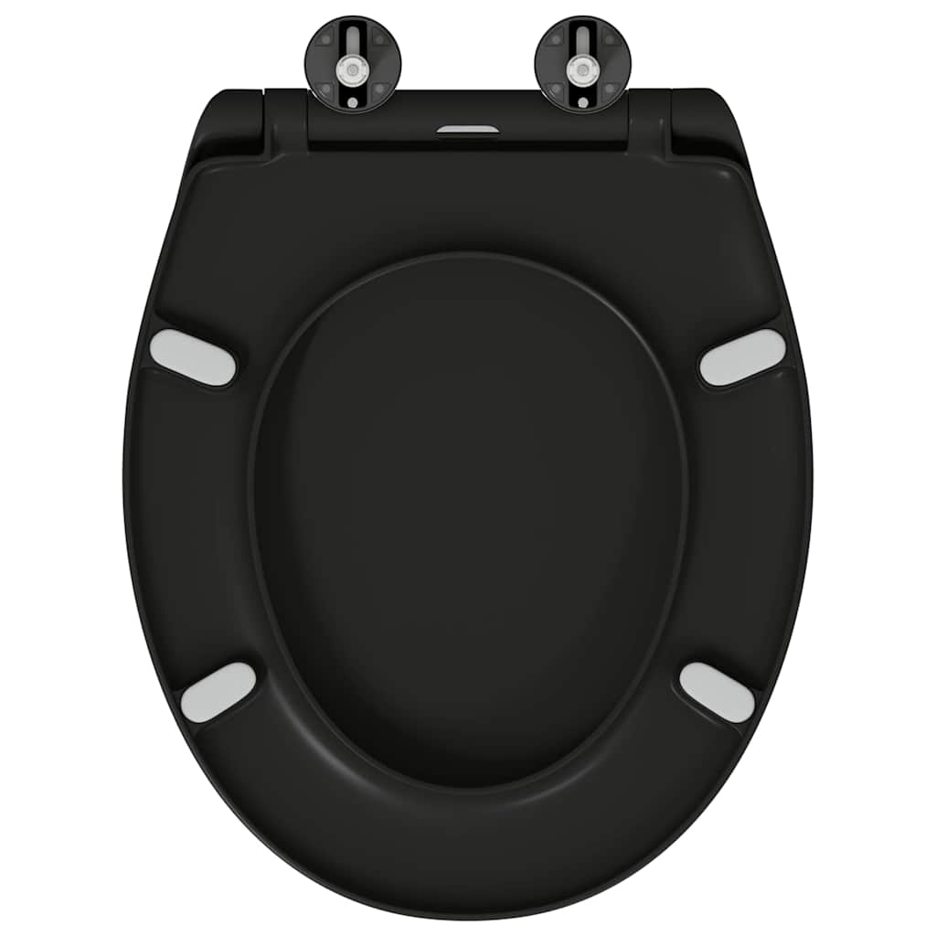 Toilet Seat Black 47 x 37 x 4 cm Duroplast