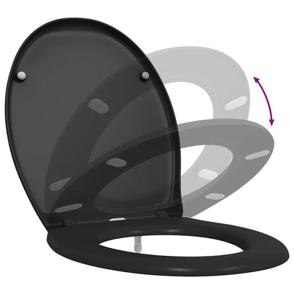 Toilet Seat Black 47 x 37 x 4 cm Duroplast