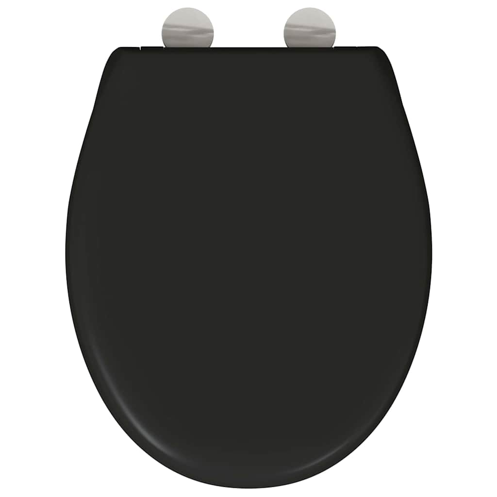 Toilet Seat Black 47 x 37 x 4 cm Duroplast