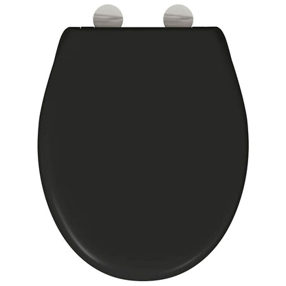 Toilet Seat Black 47 x 37 x 4 cm Duroplast