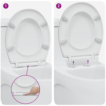 Toilet Seat White 47 x 37 x 4 cm Duroplast