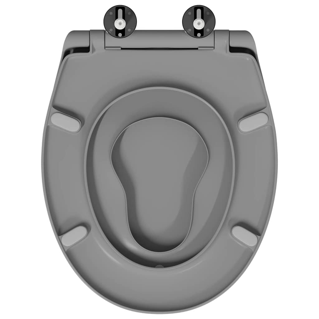 Toilet Seat Grey 47 x 37 x 4 cm Duroplast