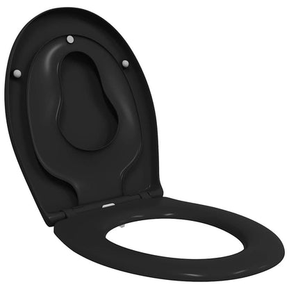Toilet Seat Black 47 x 37 x 4 cm Duroplast