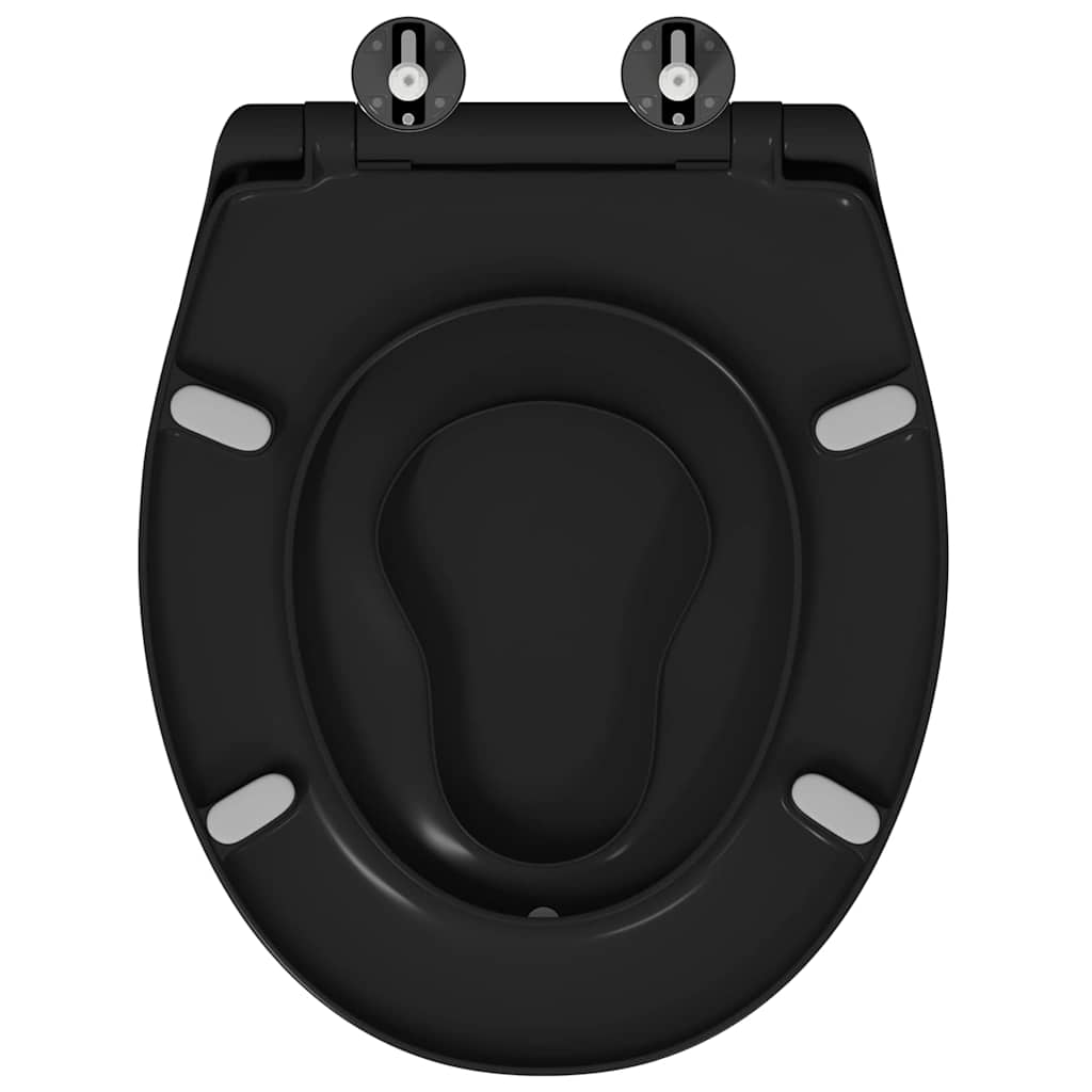 Toilet Seat Black 47 x 37 x 4 cm Duroplast