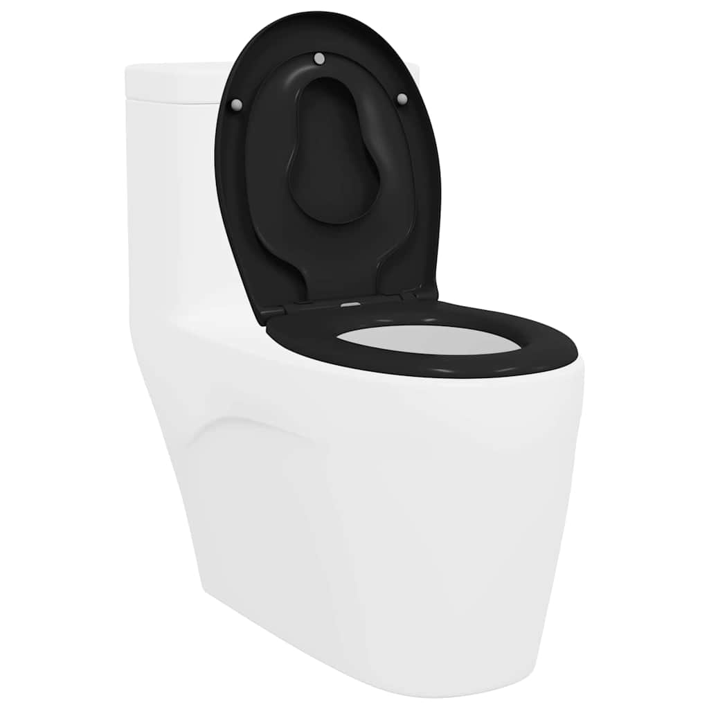 Toilet Seat Black 47 x 37 x 4 cm Duroplast