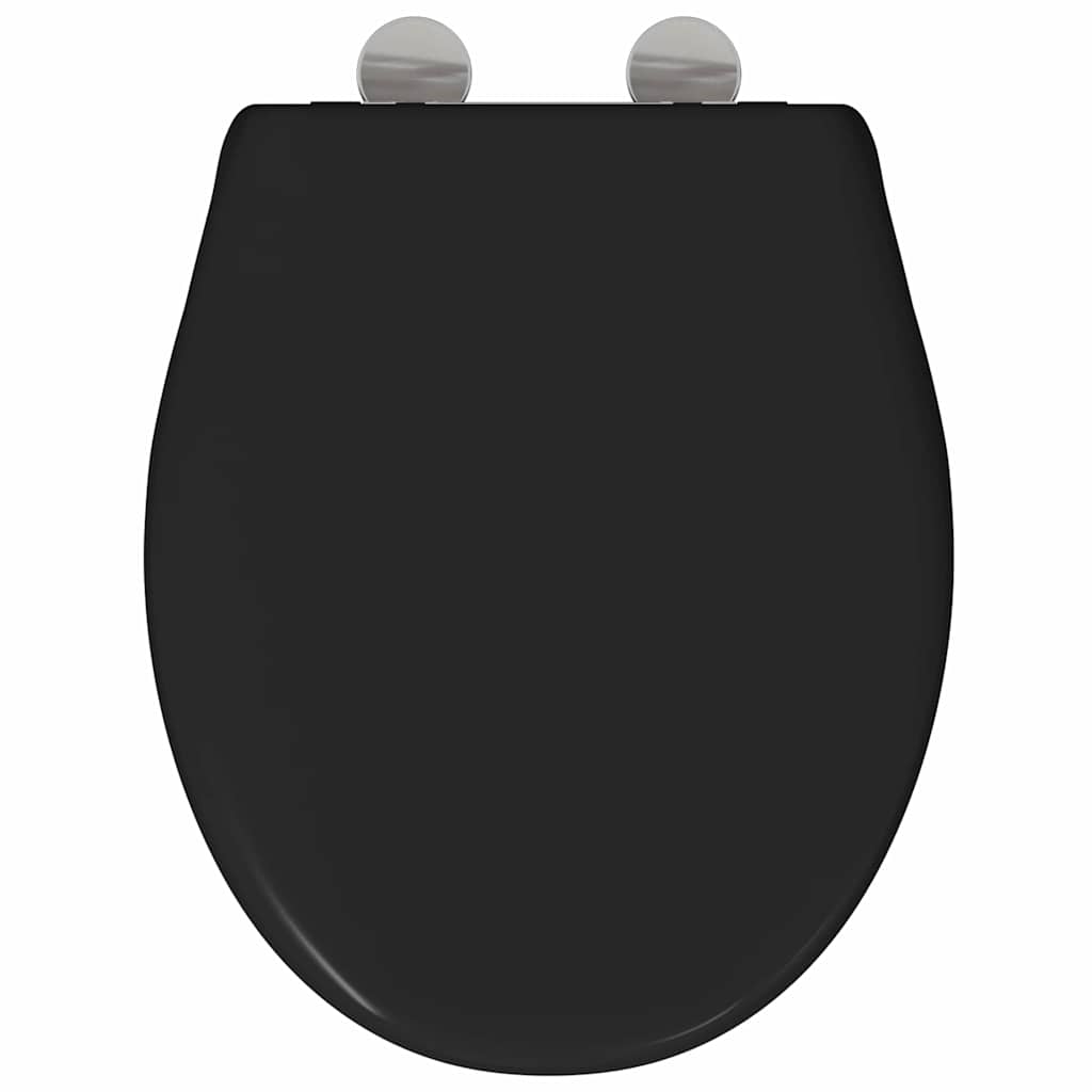 Toilet Seat Black 47 x 37 x 4 cm Duroplast
