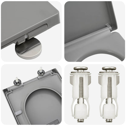 Toilet Seat Grey 49 x 36 x 4 cm Duroplast