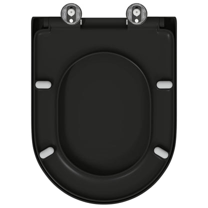 Toilet Seat Black 49 x 36 x 4 cm Duroplast