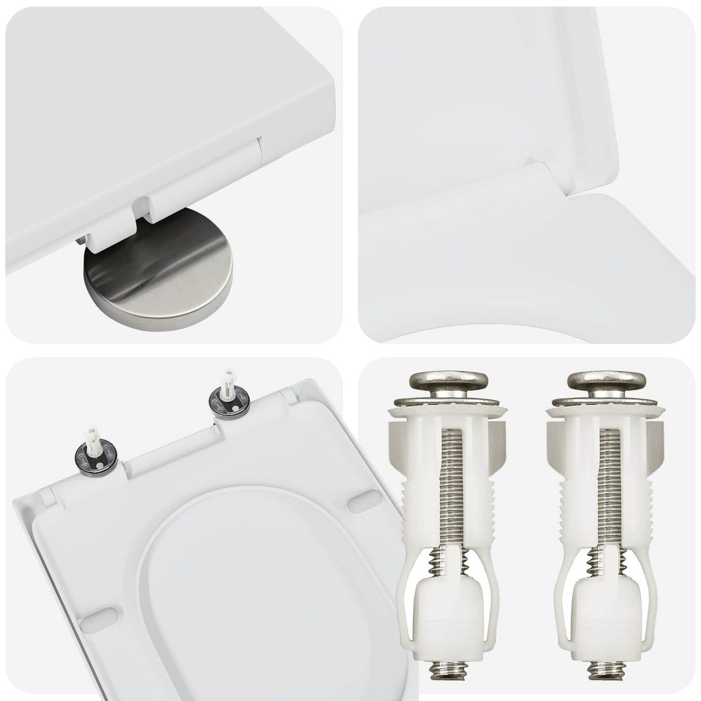 Toilet Seat White 49 x 36 x 4 cm Duroplast
