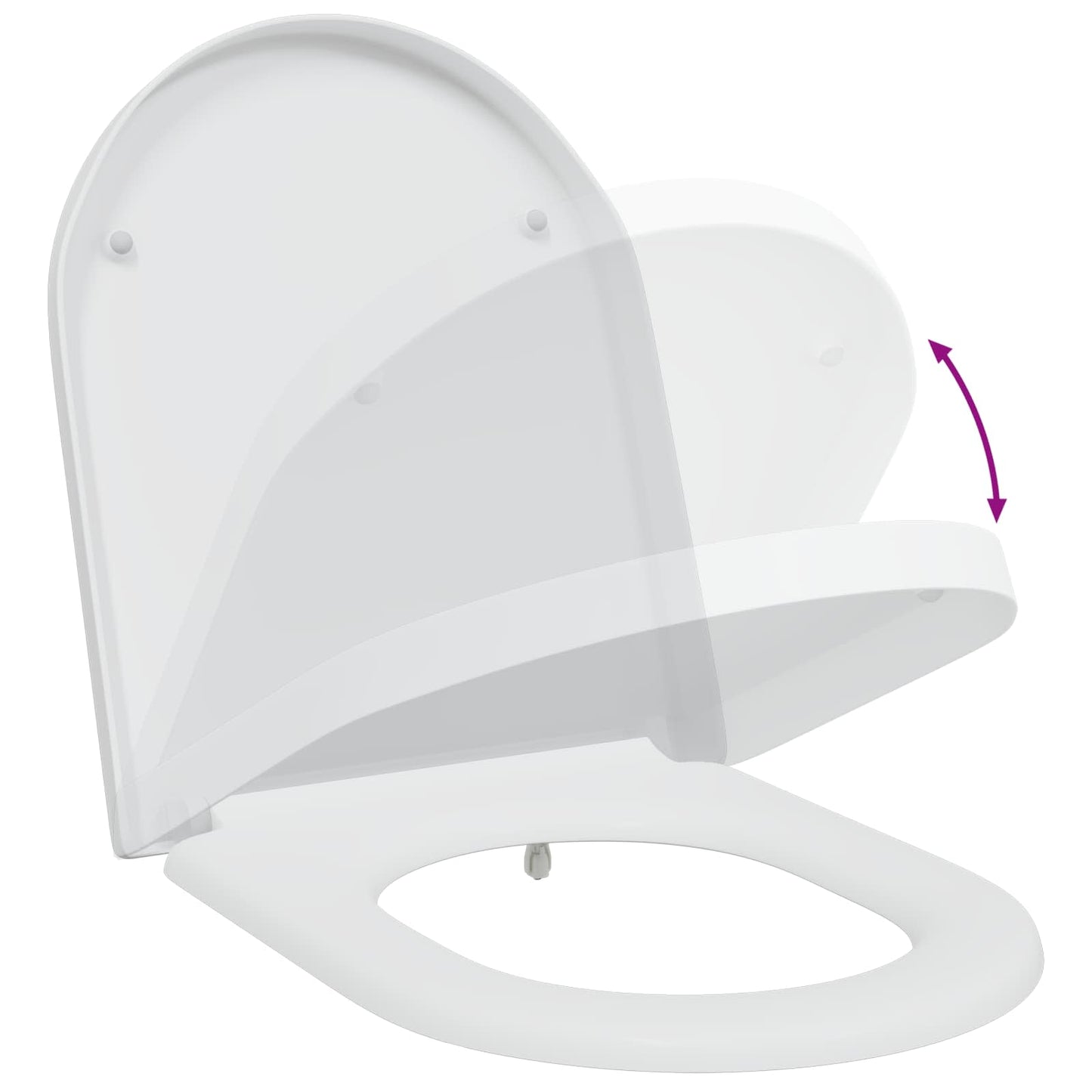 Toilet Seat White 49 x 36 x 4 cm Duroplast