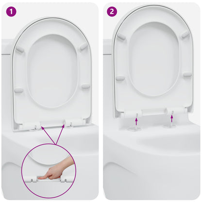 Toilet Seat White 49 x 36 x 4 cm Duroplast