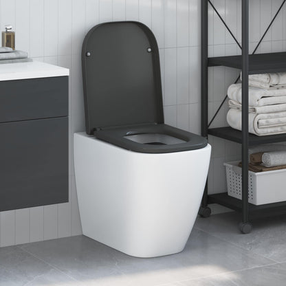 Toilet Seat Anthracite 47.5 x 35 x 3.6 cm Duroplast