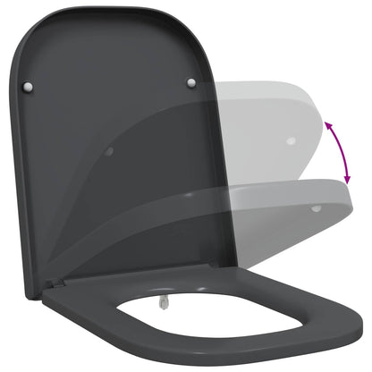 Toilet Seat Anthracite 47.5 x 35 x 3.6 cm Duroplast