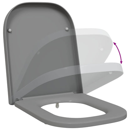 Toilet Seat Grey 47.5 x 35 x 3.6 cm Duroplast