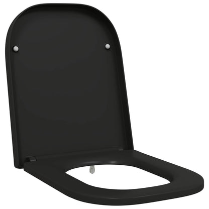 Toilet Seat Black 47.5 x 35 x 3.6 cm Duroplast