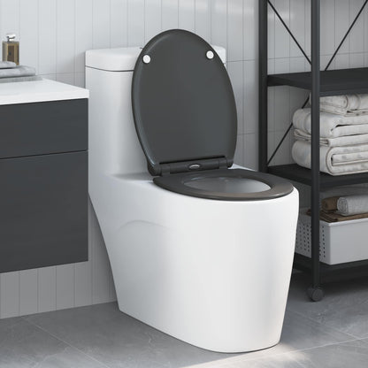 Toilet Seat Anthracite 47 x 37.5 x 3.8 cm Duroplast