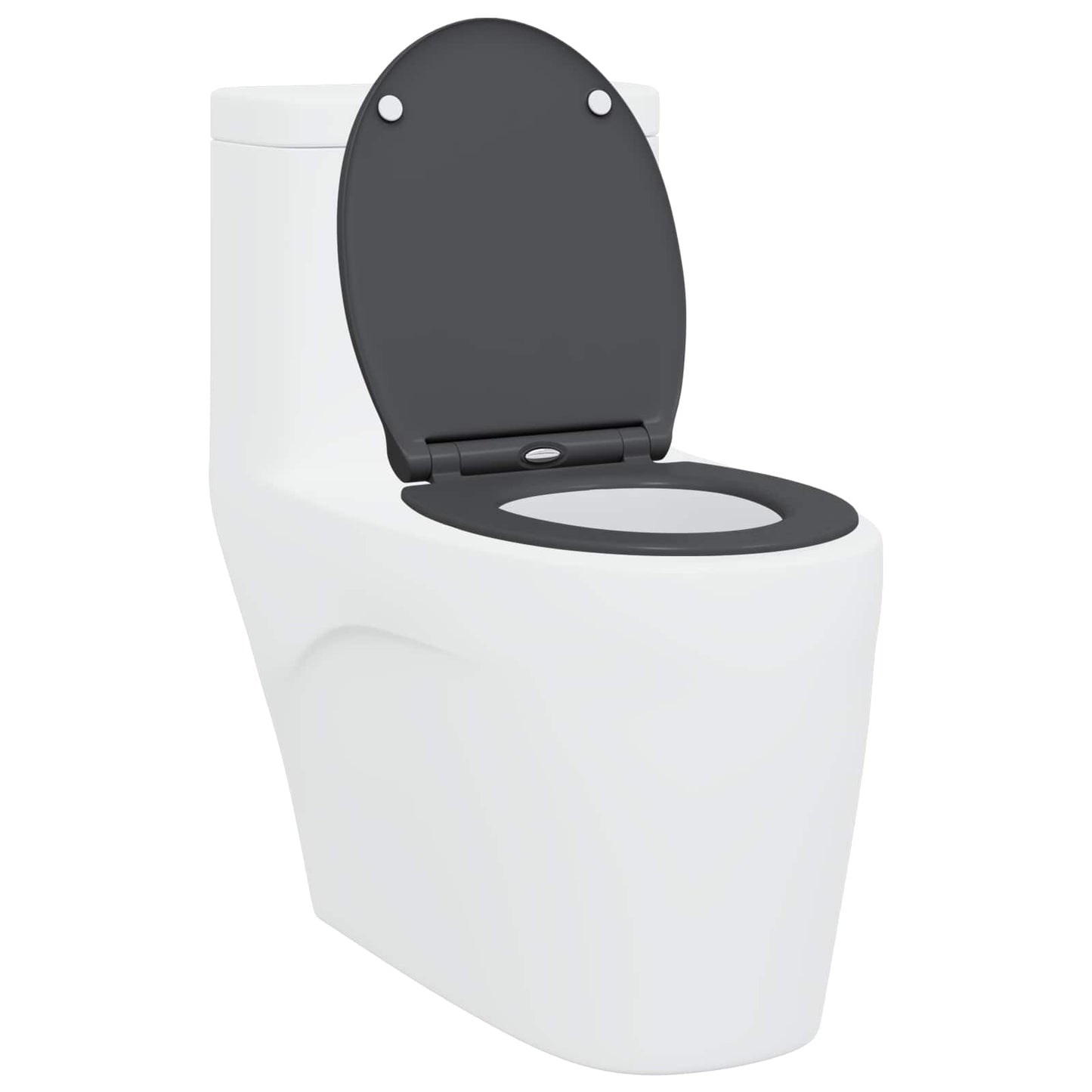 Toilet Seat Anthracite 47 x 37.5 x 3.8 cm Duroplast