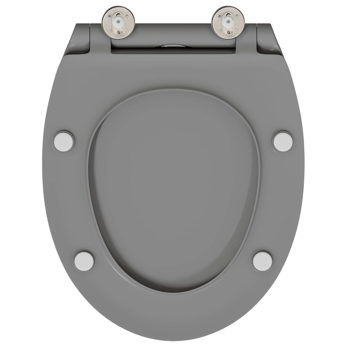 Toilet Seat Grey 47 x 37.5 x 3.8 cm Duroplast