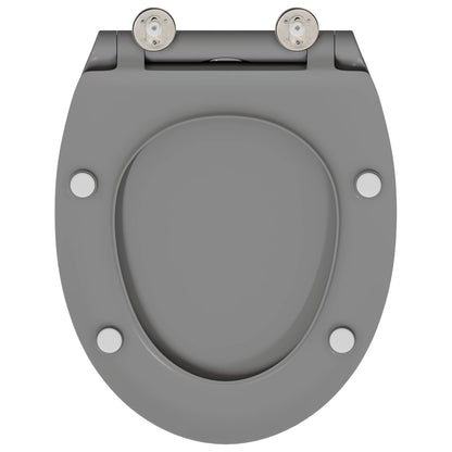 Toilet Seat Grey 47 x 37.5 x 3.8 cm Duroplast