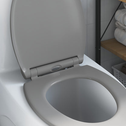 Toilet Seat Grey 47 x 37.5 x 3.8 cm Duroplast