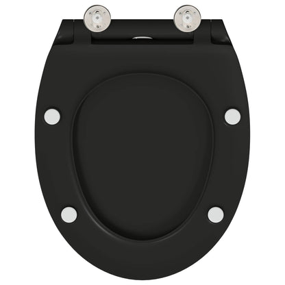 Toilet Seat Black 47 x 37.5 x 3.8 cm Duroplast