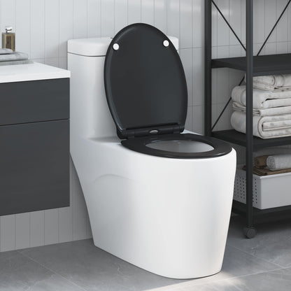 Toilet Seat Black 47 x 37.5 x 3.8 cm Duroplast