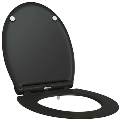 Toilet Seat Black 47 x 37.5 x 3.8 cm Duroplast