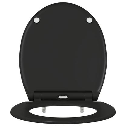 Toilet Seat Black 47 x 37.5 x 3.8 cm Duroplast
