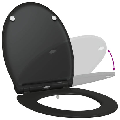 Toilet Seat Black 47 x 37.5 x 3.8 cm Duroplast