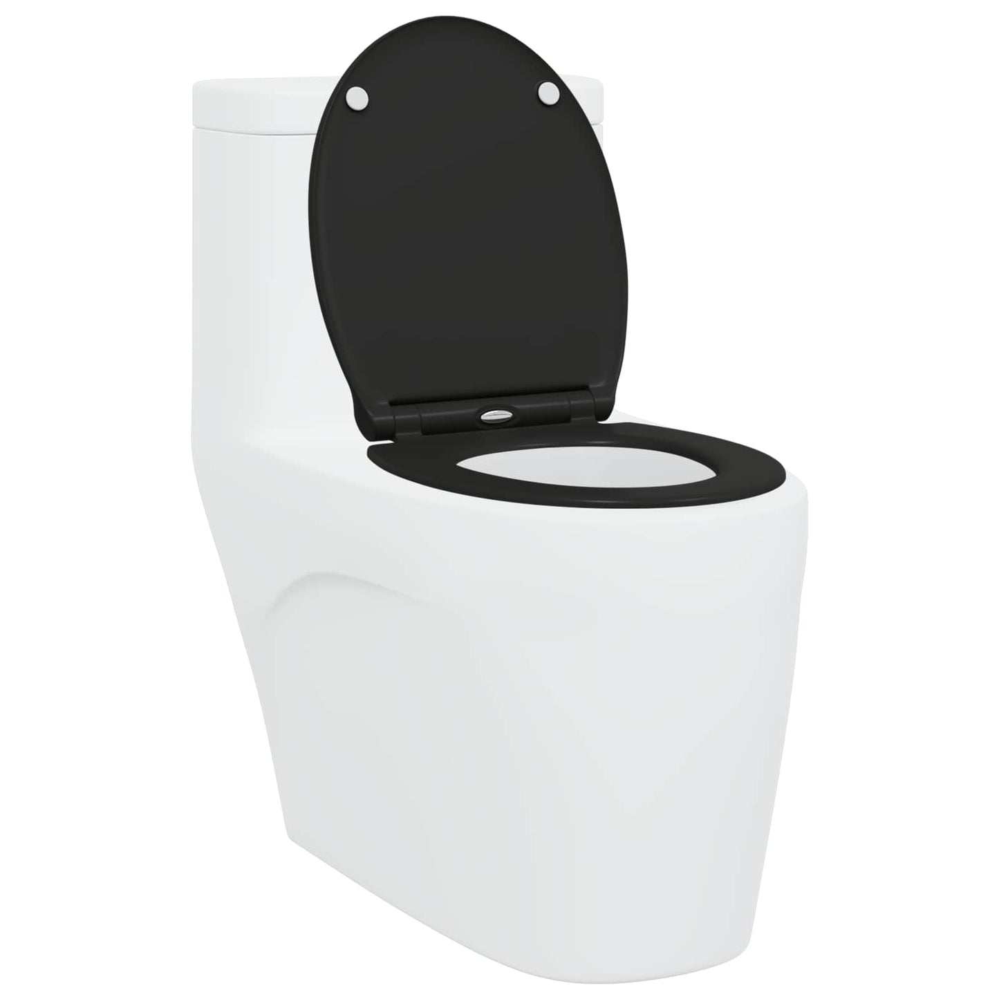 Toilet Seat Black 47 x 37.5 x 3.8 cm Duroplast