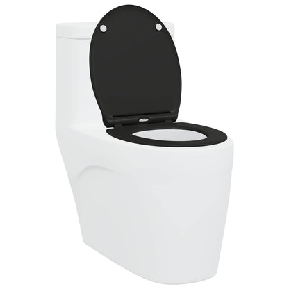 Toilet Seat Black 47 x 37.5 x 3.8 cm Duroplast