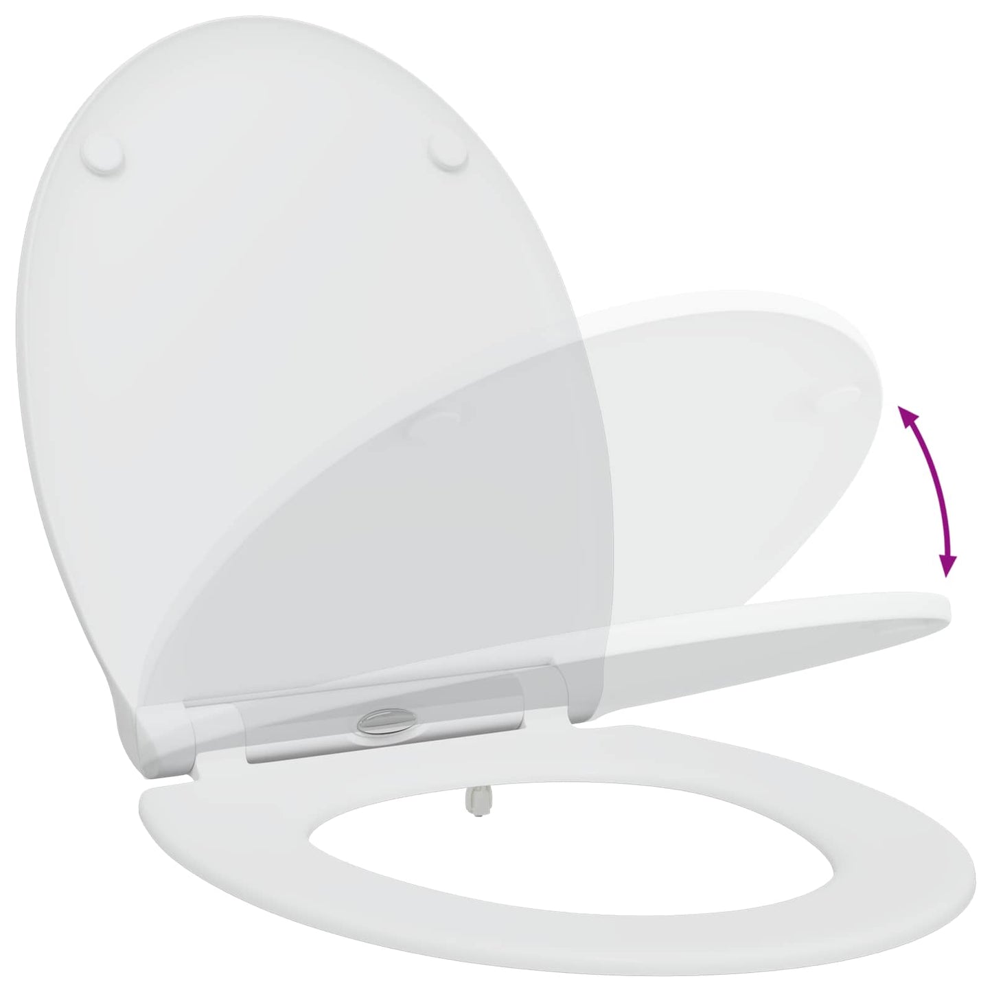 Toilet Seat White 47 x 37.5 x 3.8 cm Duroplast