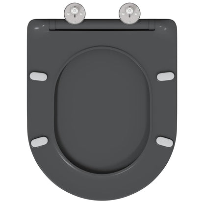 Toilet Seat Anthracite 47 x 36 x 3.4 cm Duroplast