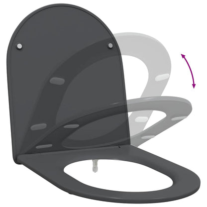 Toilet Seat Anthracite 47 x 36 x 3.4 cm Duroplast