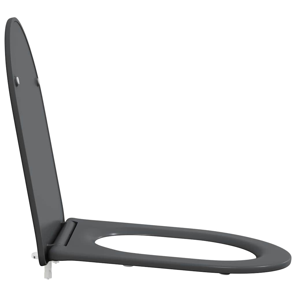 Toilet Seat Anthracite 47 x 36 x 3.4 cm Duroplast