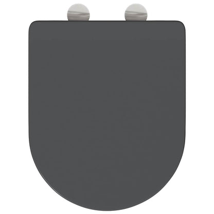 Toilet Seat Anthracite 47 x 36 x 3.4 cm Duroplast