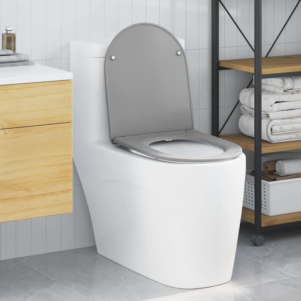 Toilet Seat Grey 47 x 36 x 3.4 cm Duroplast
