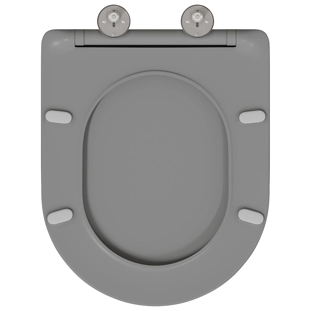 Toilet Seat Grey 47 x 36 x 3.4 cm Duroplast