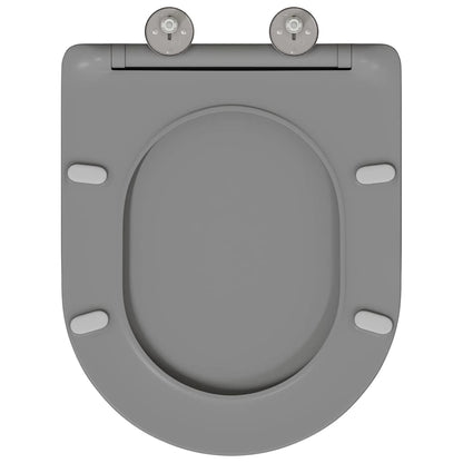 Toilet Seat Grey 47 x 36 x 3.4 cm Duroplast