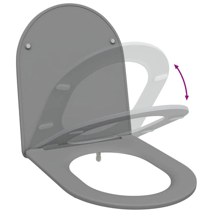 Toilet Seat Grey 47 x 36 x 3.4 cm Duroplast