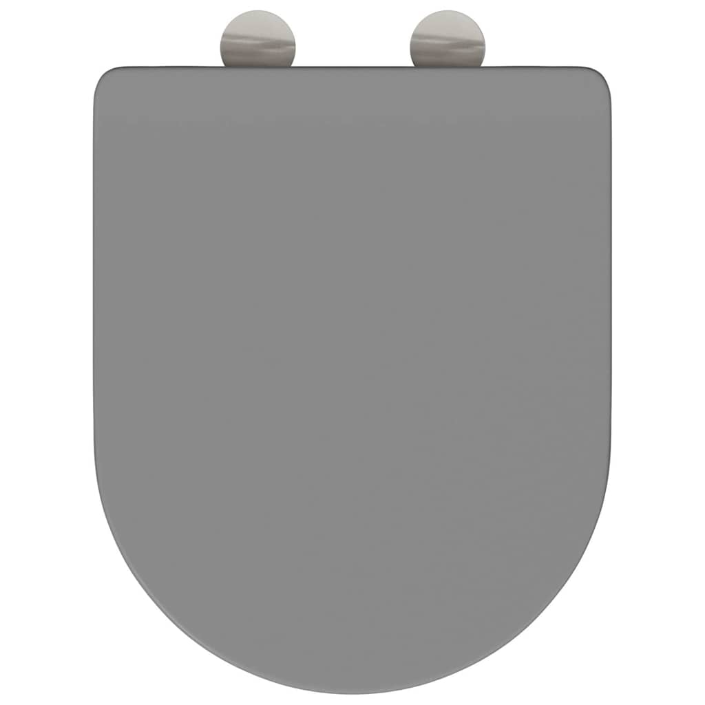 Toilet Seat Grey 47 x 36 x 3.4 cm Duroplast