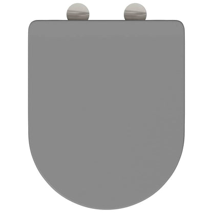 Toilet Seat Grey 47 x 36 x 3.4 cm Duroplast