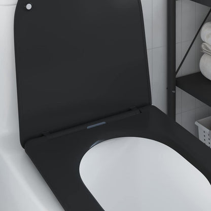 Toilet Seat Black 47 x 36 x 3.4 cm Duroplast