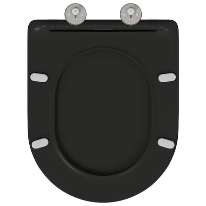 Toilet Seat Black 47 x 36 x 3.4 cm Duroplast