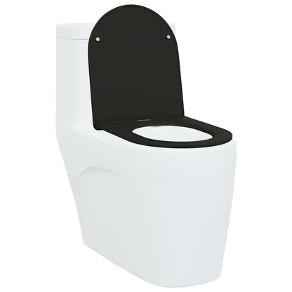 Toilet Seat Black 47 x 36 x 3.4 cm Duroplast