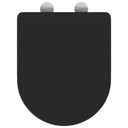Toilet Seat Black 47 x 36 x 3.4 cm Duroplast