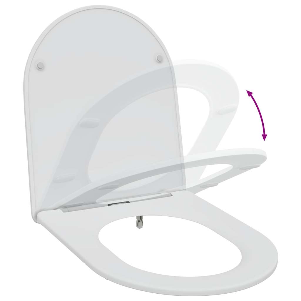 Toilet Seat White 47 x 36 x 3.4 cm Duroplast